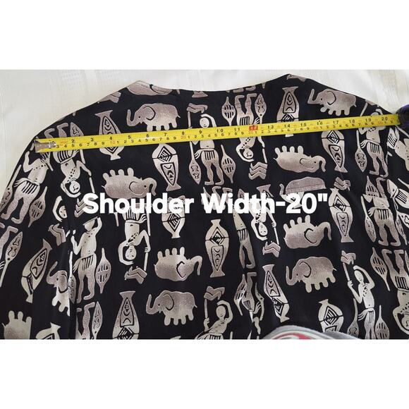 Chicos Design Tribal Print Jacket Blouse 16 (3) Egyptian Lightweight Lagenlook - Picture 13 of 16